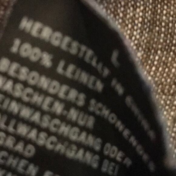 Nautica linen gray green blue plaid button down shirt size large short sleeve - Picture 4 of 5